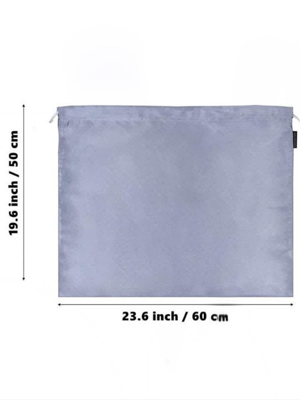 6 New LG & XL Gray Satin Drawstring Dust Bags Bundle - Picture 3 of 4